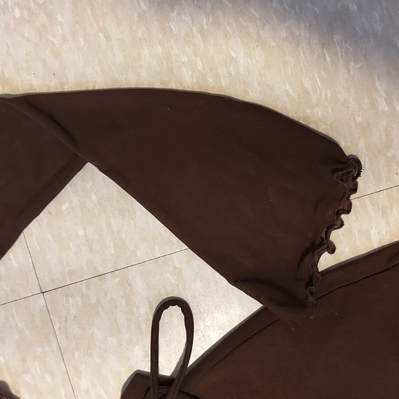 Tiger Mist Brown Mesh Mini Dress - Picture 3 of 5